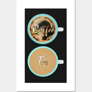 Tea coffee cups - signs for cafe, bars, coffee shops Posters and Art